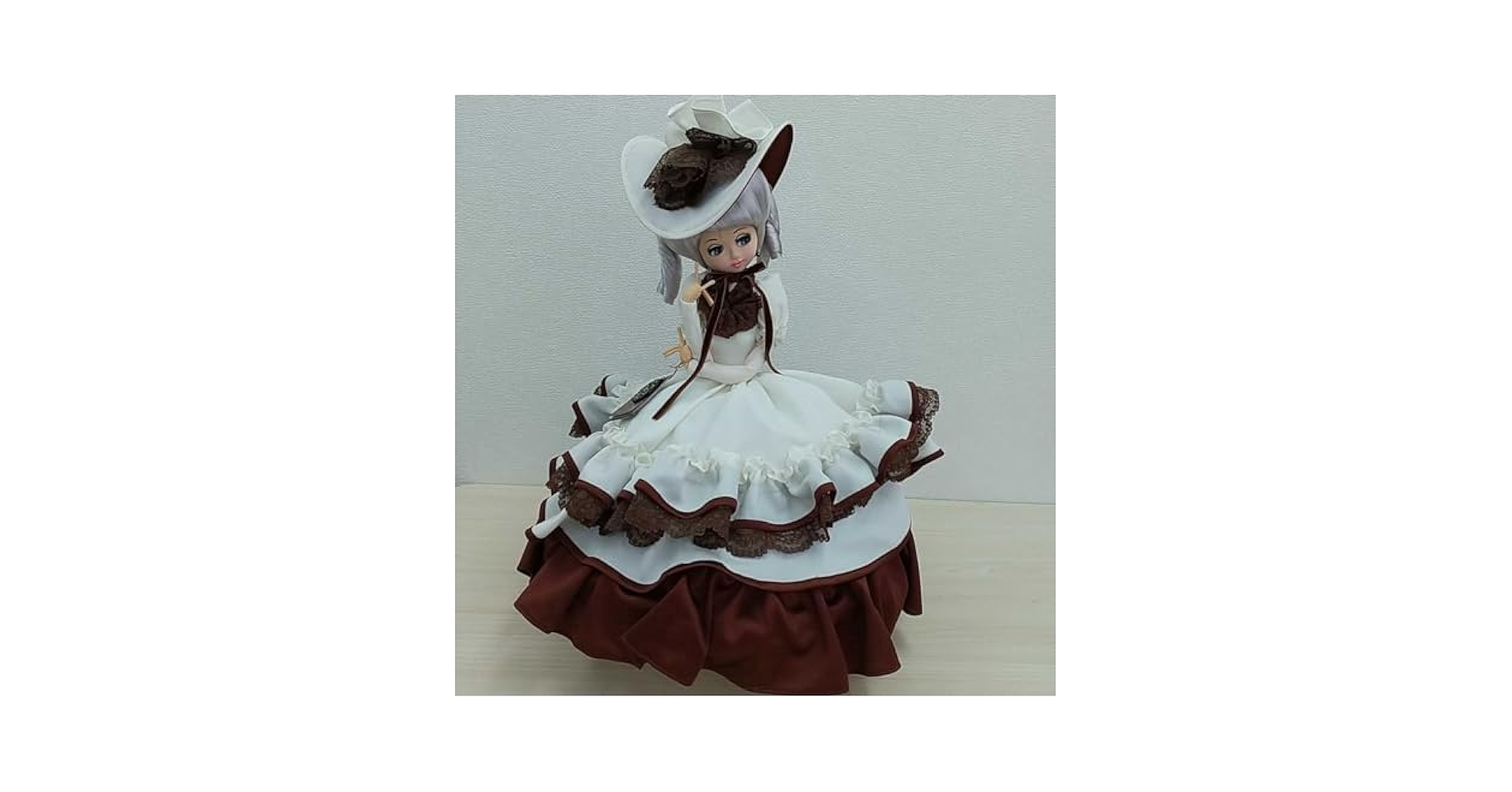 【美品】フランス人形 スキヨドール リボン ガラスケース スキヨ人形研究所 リボン 木製ガラスケース入り 52㎝ フランス